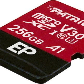 Patriot EP microSDXC 256GB Class 10 U3 V30 A1 UHS-I με αντάπτορα