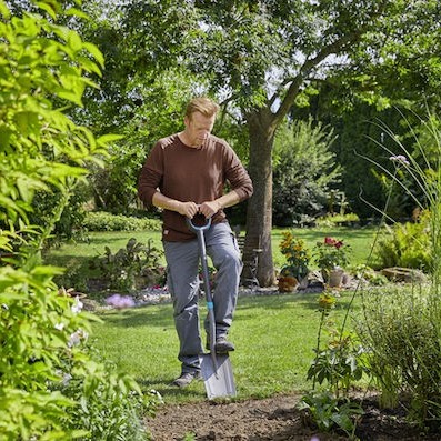Gardena Φτυάρι Ίσιο με Κοντάρι 117cm και Μεταλλική Λαβή