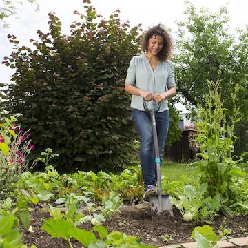 Gardena Φτυάρι Ίσιο με Κοντάρι 113cm και Πλαστική Λαβή