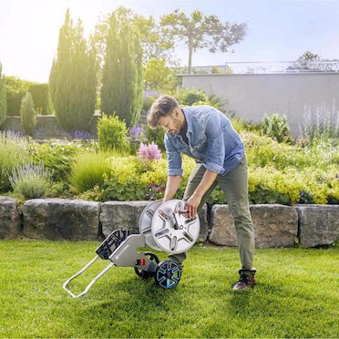 Gardena Τροχήλατη Ανέμη Ποτίσματος για Λάστιχο έως 25m AquaRoll M
