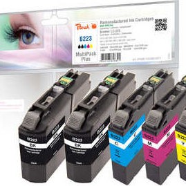 Peach Πακέτο Συμβατών Μελανιών Εκτυπωτή InkJet Brother B223 Πολλαπλό (Color) / Μαύρο