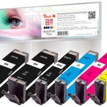 Peach Πακέτο Συμβατών Μελανιών Εκτυπωτή InkJet 0F320134 Μαύρο