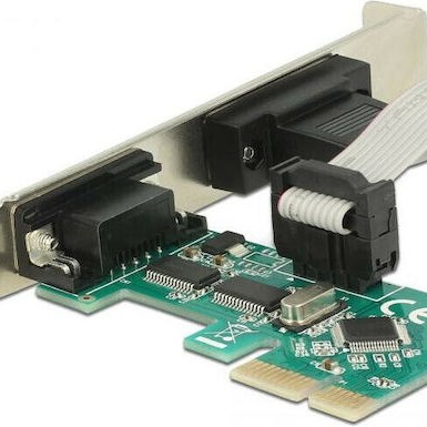 DeLock Κάρτα PCIe σε 2 θύρες RS232 DB9 Serial