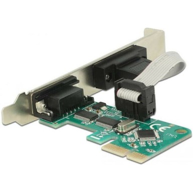DeLock Κάρτα PCIe σε 2 θύρες RS232 DB9 Serial