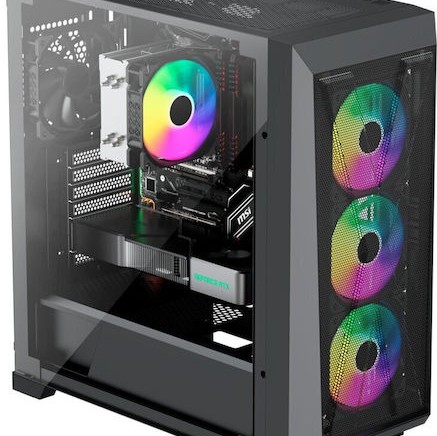 Xilence Xilent X XG151 Gaming Midi Tower Κουτί Υπολογιστή με RGB Φωτισμό Μαύρο