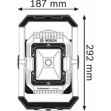 Bosch Προβολέας Εργασίας Μπαταρίας LED IP64 με Φωτεινότητα έως 2200lm GLI 18V-2200 C