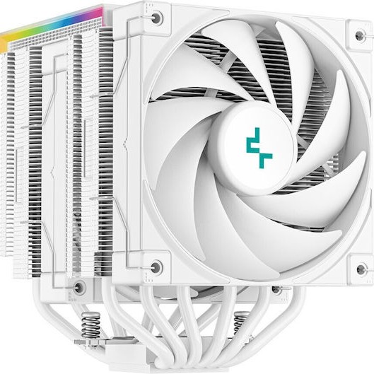 Deepcool AK620 Digital Ψύκτρα Επεξεργαστή Διπλού Ανεμιστήρα για Socket AM4/AM5/1200/115x/1700 με ARGB Φωτισμό Λευκή