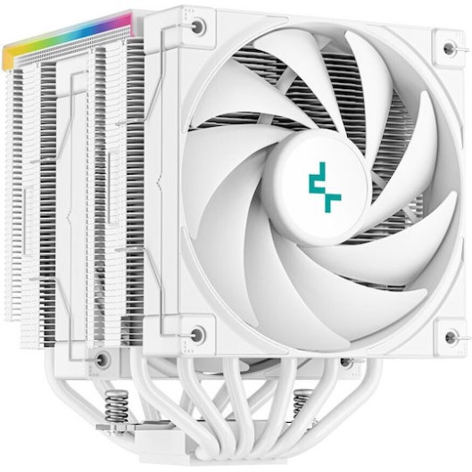 Deepcool AK620 Digital Ψύκτρα Επεξεργαστή Διπλού Ανεμιστήρα για Socket AM4/AM5/1200/115x/1700 με ARGB Φωτισμό Λευκή