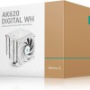 Deepcool AK620 Digital Ψύκτρα Επεξεργαστή Διπλού Ανεμιστήρα για Socket AM4/AM5/1200/115x/1700 με ARGB Φωτισμό Λευκή