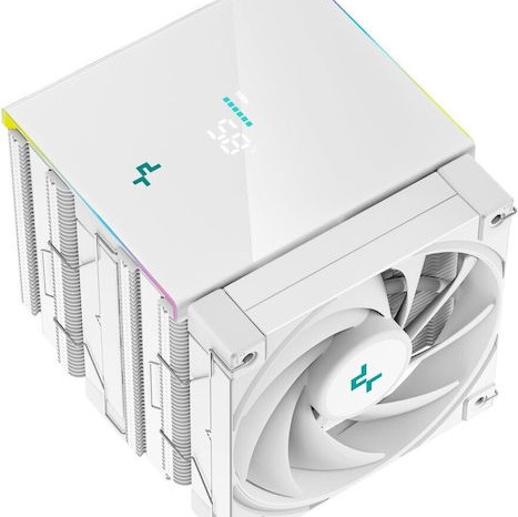 Deepcool AK620 Digital Ψύκτρα Επεξεργαστή Διπλού Ανεμιστήρα για Socket AM4/AM5/1200/115x/1700 με ARGB Φωτισμό Λευκή