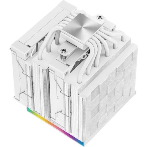 Deepcool AK620 Digital Ψύκτρα Επεξεργαστή Διπλού Ανεμιστήρα για Socket AM4/AM5/1200/115x/1700 με ARGB Φωτισμό Λευκή