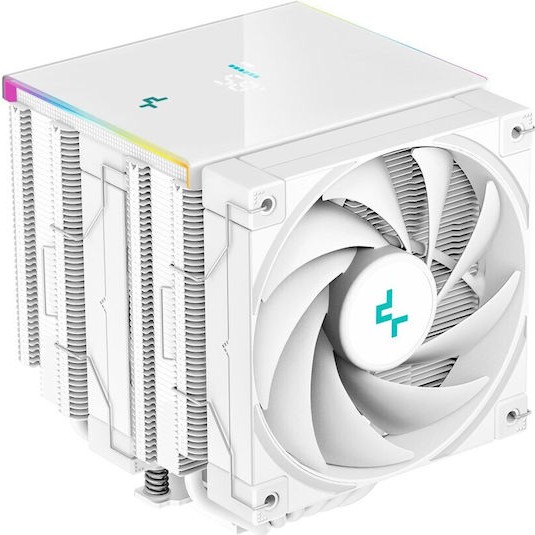 Deepcool AK620 Digital Ψύκτρα Επεξεργαστή Διπλού Ανεμιστήρα για Socket AM4/AM5/1200/115x/1700 με ARGB Φωτισμό Λευκή