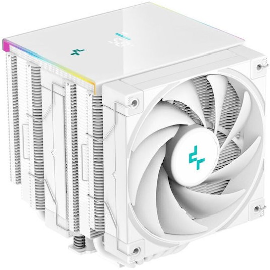 Deepcool AK620 Digital Ψύκτρα Επεξεργαστή Διπλού Ανεμιστήρα για Socket AM4/AM5/1200/115x/1700 με ARGB Φωτισμό Λευκή