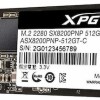 Adata XPG SX8200 Pro SSD 512GB M.2 NVMe PCI Express 3.0 ASX8200PNP-512GT-C