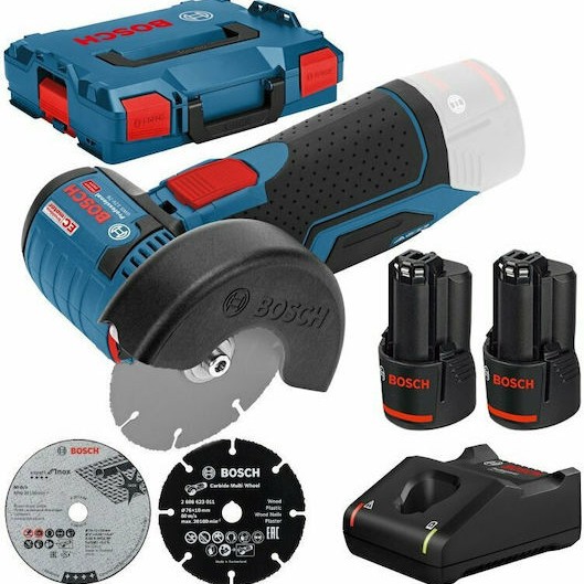 Bosch GWS 12V-76 Τροχός Mini 76mm Μπαταρίας 2x3Ah