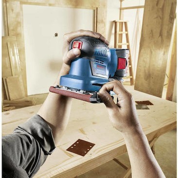 Bosch GSS 18V-10 Professional Παλμικό Τριβείο 18V Solo με Ρύθμιση Ταχύτητας και με Σύστημα Αναρρόφησης