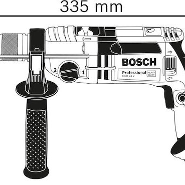 Bosch GSB 24-2 Professional Κρουστικό Δράπανο 1100W με Θήκη και με L-Case