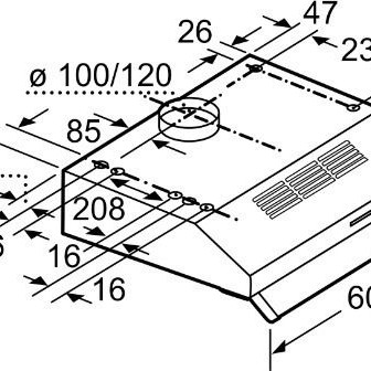 Bosch Ελεύθερος Απορροφητήρας 60cm Λευκός
