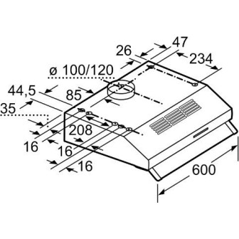 Bosch Ελεύθερος Απορροφητήρας 60cm Λευκός