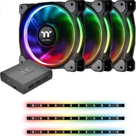Thermaltake Riing Plus 12 RGB Radiator Fan Lumi Plus TT Premium Case Fan 120mm με Σύνδεση 4-Pin PWM 3τμχ