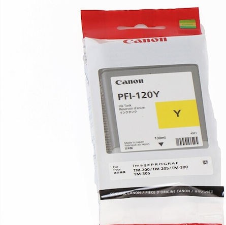 Canon PFI-120 Γνήσιο Μελάνι Εκτυπωτή InkJet Κίτρινο (2888C001)
