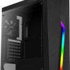 Aerocool Bolt Gaming Midi Tower Κουτί Υπολογιστή με Πλαϊνό Παράθυρο και RGB Φωτισμό Μαύρο