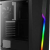 Aerocool Bolt Gaming Midi Tower Κουτί Υπολογιστή με Πλαϊνό Παράθυρο και RGB Φωτισμό Μαύρο