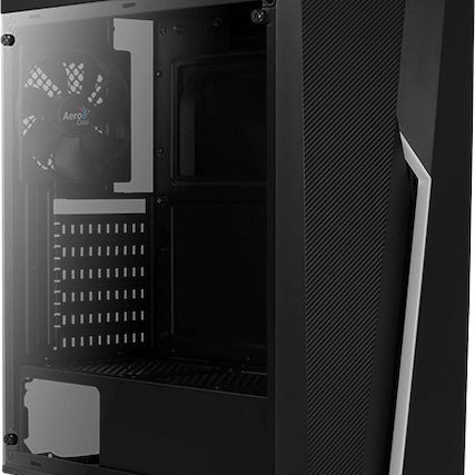 Aerocool Bolt Gaming Midi Tower Κουτί Υπολογιστή με Πλαϊνό Παράθυρο και RGB Φωτισμό Μαύρο