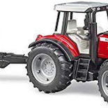 Bruder Massey Ferguson & Frontloader and Timber Trailer Τρακτέρ