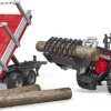 Bruder Massey Ferguson & Frontloader and Timber Trailer Τρακτέρ