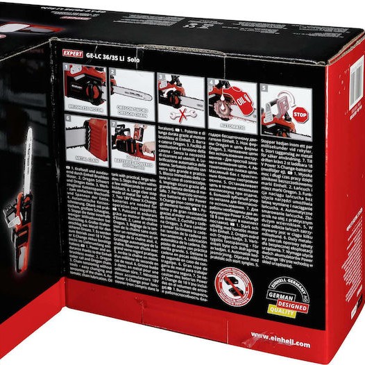 Einhell GE-LC 36/35 Li-Solo Αλυσοπρίονο Μπαταρίας Solo Brushless 18V 4.72kg με Λάμα 35cm