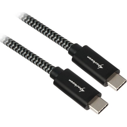 Sharkoon Braided USB 3.1 Cable USB-C male - USB-C Μαύρο 0.5m