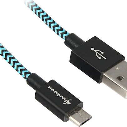 Sharkoon Braided USB 2.0 to micro USB Cable Μπλε 0.5m 1τμχ