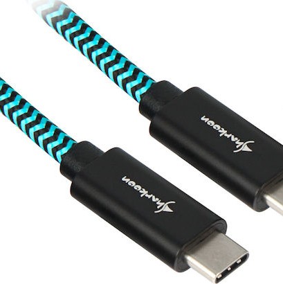 Sharkoon Braided USB 3.1 Cable USB-C male - USB-C Τιρκουάζ 0.5m