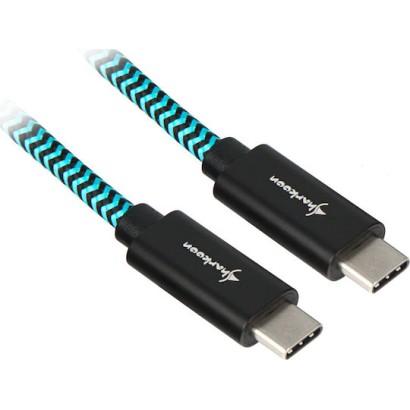 Sharkoon Braided USB 3.1 Cable USB-C male - USB-C Μπλε 1m