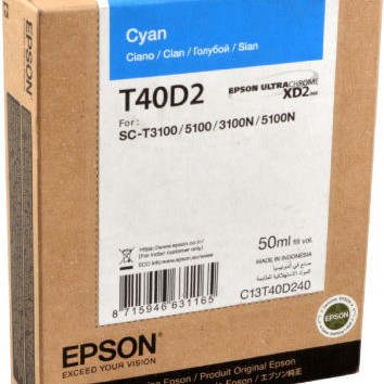 Epson Singlepack UltraChrome XD2 Γνήσιο Μελάνι Εκτυπωτή InkJet Κυανό (C13T40D240)
