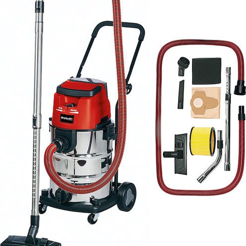 Einhell Επαναφορτιζόμενη Σκούπα Υγρών / Στερεών Χωρίς Φορτιστή και Μπαταρία με Πλαστικό Κάδο 30lt