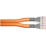 Digitus S/FTP Cat.7 Καλώδιο Δικτύου Ethernet χωρίς ακροδέκτες 100m Πορτοκαλί