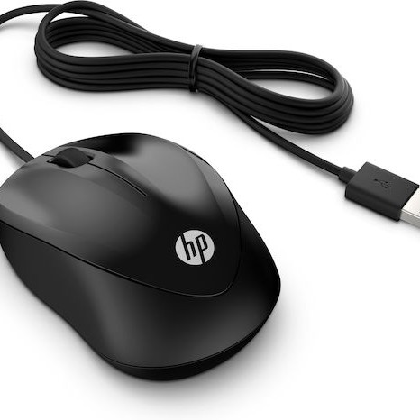 HP 1000 Ενσύρματο Ποντίκι Μαύρο