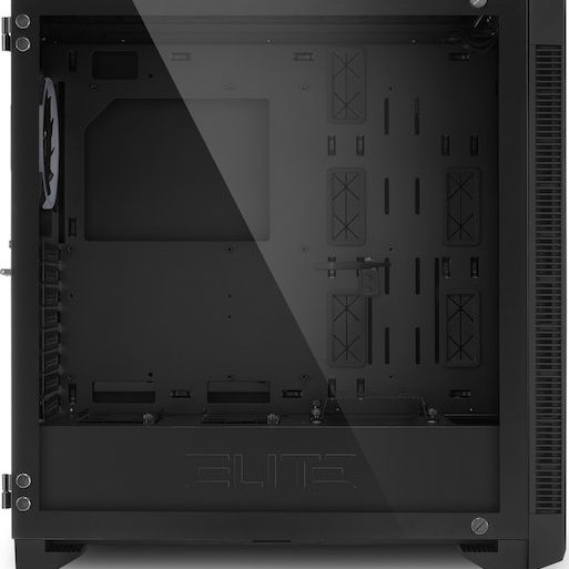 Sharkoon Elite Shark CA200M Gaming Midi Tower Κουτί Υπολογιστή με Πλαϊνό Παράθυρο και RGB Φωτισμό Μαύρο