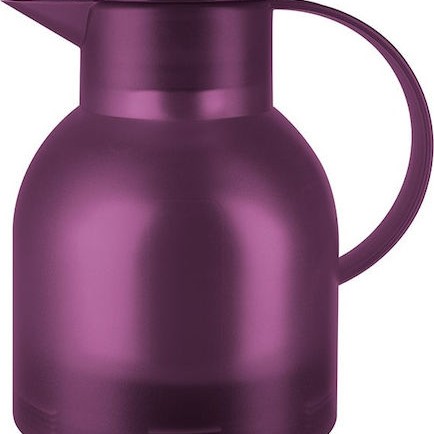 Emsa Samba Vacuum Jug Quick Press Κανάτα Θερμός Πλαστικό 1lt Μωβ με Λαβή