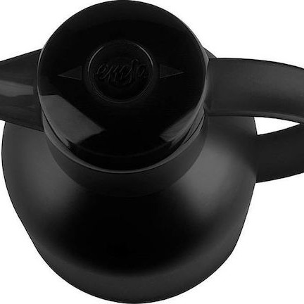 Emsa Samba Vacuum Jug Quick Press Κανάτα Θερμός Πλαστικό 1lt Μαύρο με Λαβή