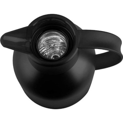 Emsa Samba Vacuum Jug Quick Press Κανάτα Θερμός Πλαστικό 1lt Μαύρο με Λαβή