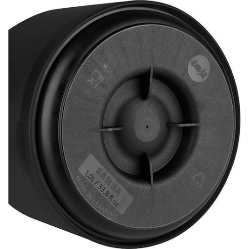 Emsa Samba Vacuum Jug Quick Press Κανάτα Θερμός Πλαστικό 1lt Μαύρο με Λαβή