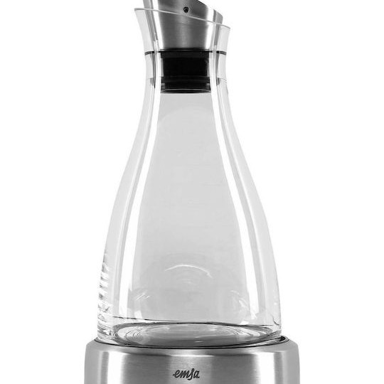 Emsa Flow Κανάτα Σερβιρίσματος Γυάλινη Ασημί 1000ml