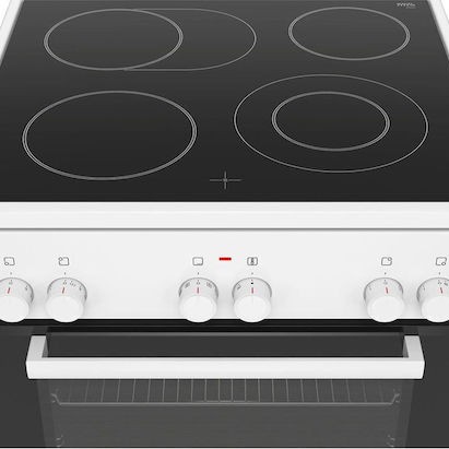 Bosch Κουζίνα 66lt με Κεραμικές Εστίες Π60εκ. Λευκή