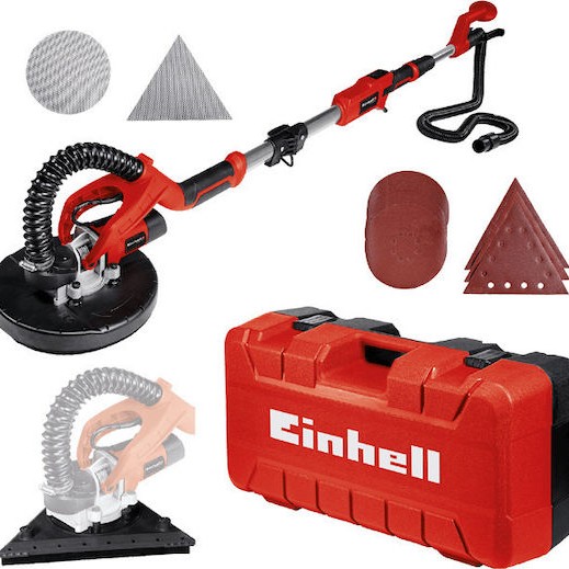 Einhell Τηλεσκοπικό Τριβείο Γυψοσανίδας 750W με Δυνατότητα Αναρρόφησης Σκόνης TE-DW 225 X