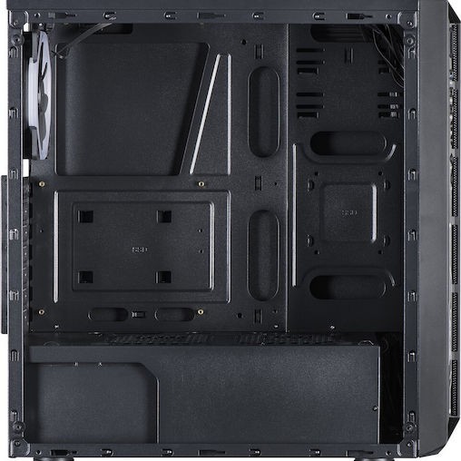 Inter-Tech C-3 SAPHIR Gaming Midi Tower Κουτί Υπολογιστή με Πλαϊνό Παράθυρο και RGB Φωτισμό Μαύρο
