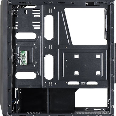 Inter-Tech C-3 SAPHIR Gaming Midi Tower Κουτί Υπολογιστή με Πλαϊνό Παράθυρο και RGB Φωτισμό Μαύρο