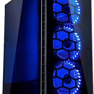 Inter-Tech CXC2 Gaming Midi Tower Κουτί Υπολογιστή με Πλαϊνό Παράθυρο Μαύρο